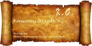 Kenessey Olivér névjegykártya