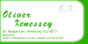 oliver kenessey business card